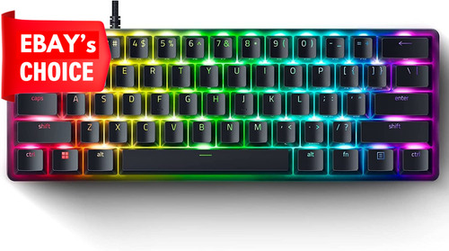 Razer Huntsman Mini 60% Gaming Keyboard Linear Optical RGB PBT Keycaps Black - Picture 8 of 12