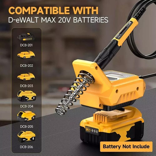 For Dewalt 18V 20V Battery Portable Welding Tool Soldering Iron Station Cordless - Picture 8 of 12
