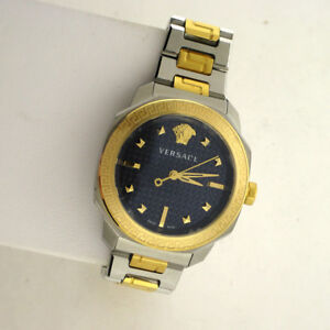 Versace-VQD140016-Dylos-Two-Tone-Blue-Stainless-Steel-Blue-Dial-Swiss-Watch