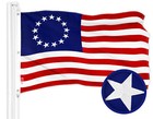 Drapeau G128 Betsy Ross 6 x 10 pieds série ToughWeave brodé polyester 210D