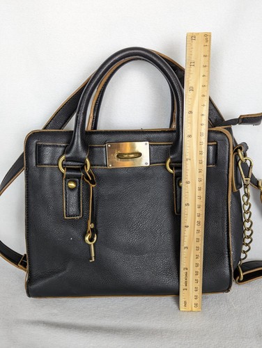 Melie Bianco Purse Black Leather Handbag - Picture 10 of 12