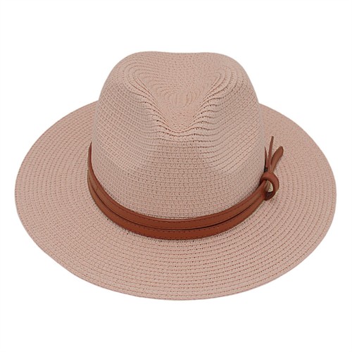 Sombreros de paja para mujer Panamá verano playa sol sombrero ala ancha trenza fina gorra Fedora - Imagen 19 de 28