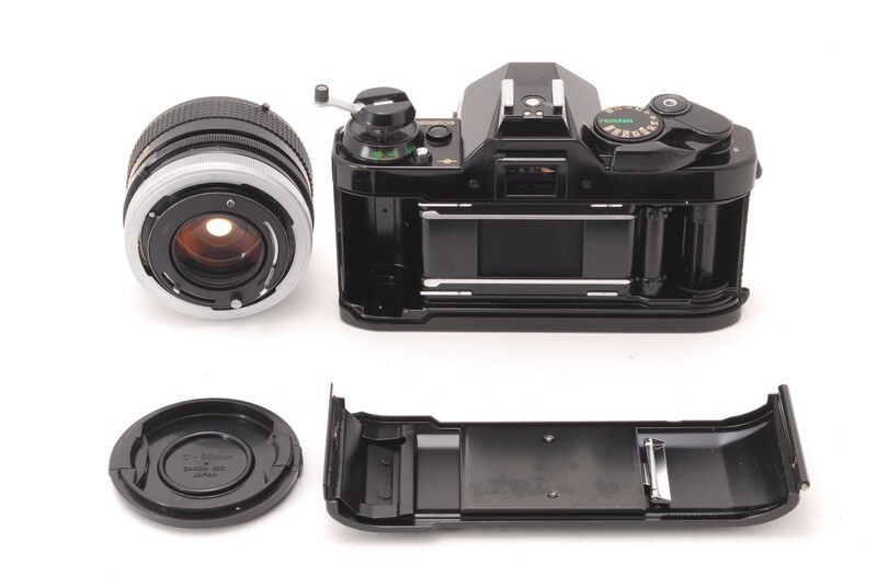 Near Mint] CANON AE-1 Program Black AE-1P + FD 50m f/1.4 SSC