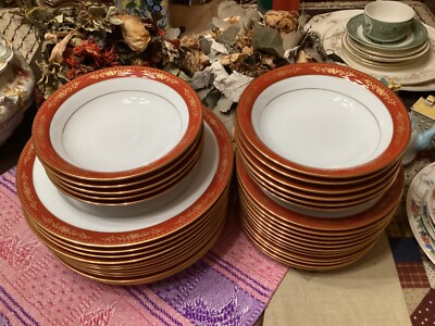 36 Pc NORITAKE China Goldhill Pattern #6613 Made in Japan | eBay