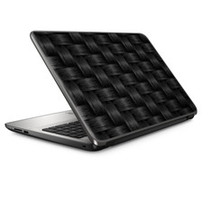 Universal Laptop Skins wrap for 15" - Black Grey Carbon Fiber Weave