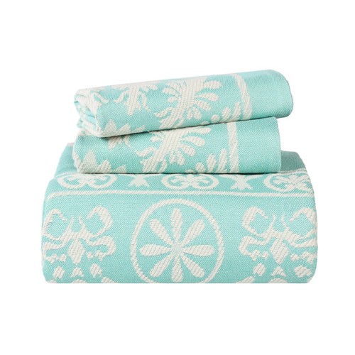 Kymbal Traditional Medallion Lightweight Cotton Blend Jacquard Bedspread Set - Picture 44 of 49