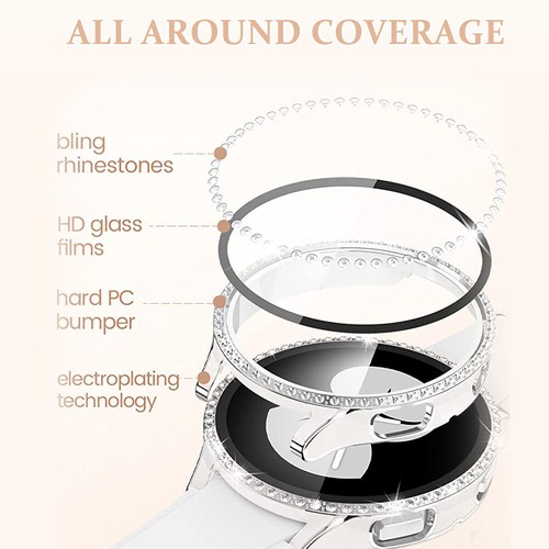 Für Samsung Galaxy Watch 5 Bling Hülle Diamond Cover Displayschutz 40mm 44mm - Bild 4 von 14