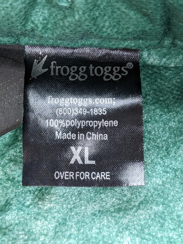 Frogg Toggs Logo Front Zip Unisex XL Green Hoodie Rain Gear Coat Waterproof - Picture 7 of 11