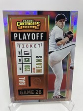 2020 Panini Contenders Playoff Ticket Holo John Means SSP 13/18! No Hitter!