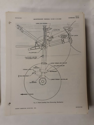 North American B-25C & B-25D Airplanes Maintenance Manual Copy - Picture 10 of 12
