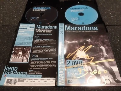 diego Maradona autograph dvd THE BEST OF THE WORLD signed live collectors rare - Photo 1/2