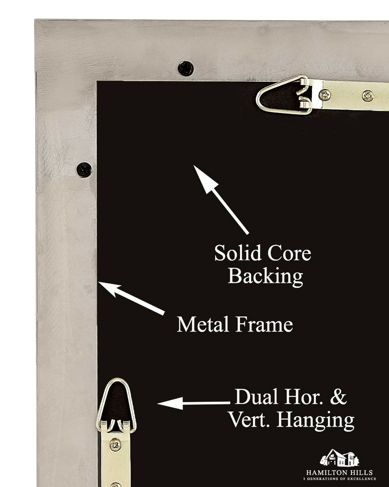 Hamilton Hills Contemporary Brushed Metal Wall Mirror Glass Panel Black Framed For Hamilton Hills Contemporary Brushed, Hamilton Hills Contemporary Brushed Metal Tall Black Wall Mirror