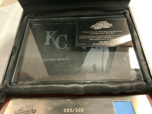 George Brett 2003 Playoff Absolute Memorabilia Glass Plaque #033 of only 200! - Picture 5 of 17