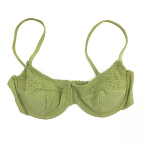 smocked underwire bikini