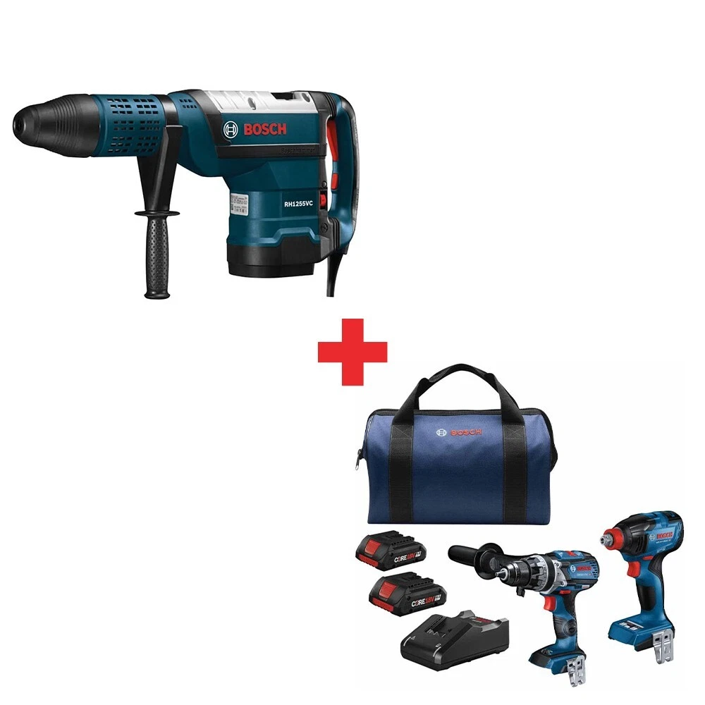 Bosch 18V 2 Tool Combo Kit with Socket Ready Impact Driver Brute