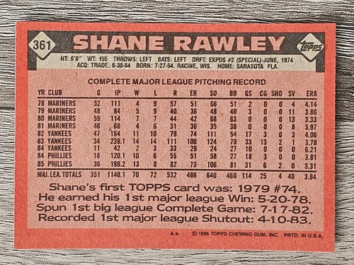 1986 Topps Baseball Pick A Card #208-#408 - Picture 277 of 359
