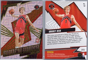 2023-24 Panini Revolution Shockwave levels Parallel #12 Gradey Dick RC Rookie