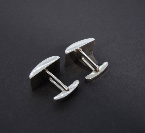 Stone Cuff links 925 Silver, Sparkle Multi Stone Cuff-links, Wedding Cufflinks - Picture 7 of 8