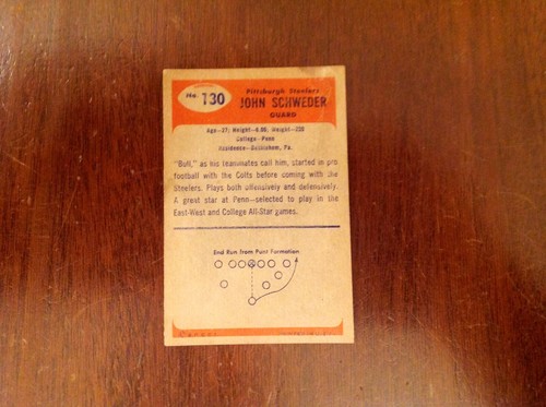 1955 Bowman #130 John Schweder (GOOD) - Picture 2 of 2