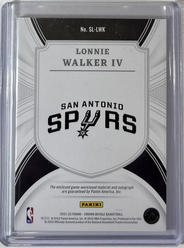2021-22 Crown Royale Lonnie Walker IV Silhouettes Auto 63/99 SL-LWK - Picture 2 of 2
