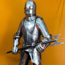 Gothic Medieval Knight Full Body Armor Authentic German Combat Suit Wearable Bat