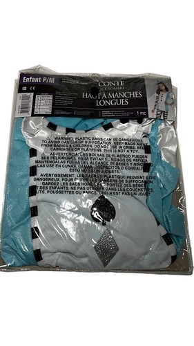 Storybook Dark Alice Long Sleeve Top Child S/M Blue Halloween Cosplay Dress Up - Picture 2 of 2