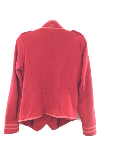 Chaqueta Pol Manga Larga Algodón para Mujer en Color Rojo Talla L - Imagen 5 de 5