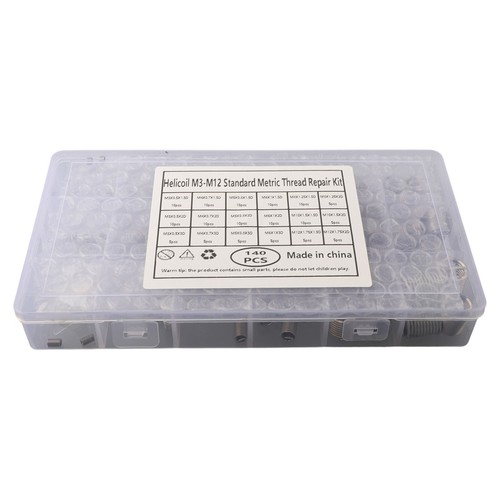 140x Stripped Filo Rifilettatura Helicoil Riparazione Inserto Kit Metrico M3-M12 - Imagen 11 de 12