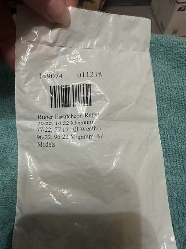 Ruger Escutcheon 149074 NEW Inv# 187 - Picture 2 of 3