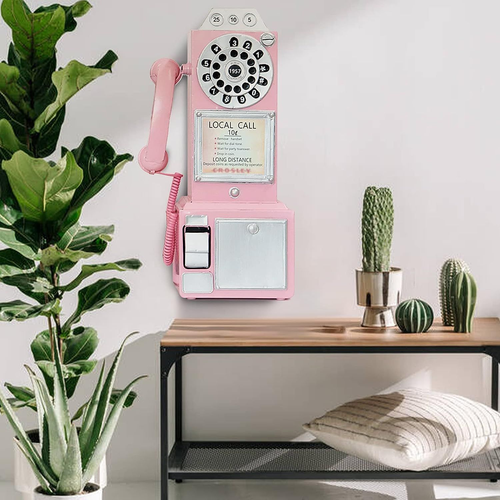 Antikes Telefon - Rosa Wählscheiben Festnetztelefon Modell Vintage Pink-A  - Bild 8 von 8