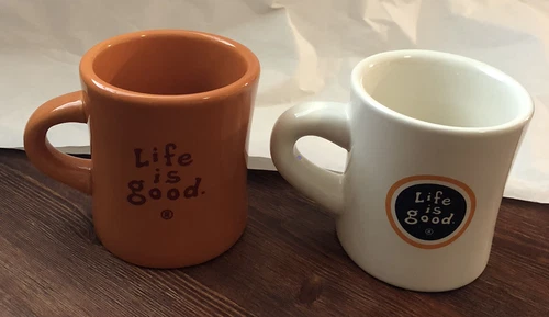 Life Is Good Lot Of 2 Heavy Mugs