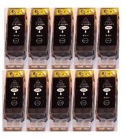 10X Schwarz Druckerpatrone FüR Canon Pixma MG5150 Tinte Ersetzt PGI-525BK