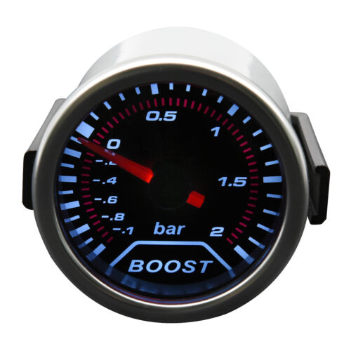 2" 52mm Universal Car LED Vacuum Pressure Racing Pointer Bar Turbo Boost Gauge - Picture 5 of 12