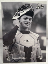Logan O'Hoppe 2023 Topps Black & White RC #5 SP - LOS ANGELES ANAHEIM ANGELS