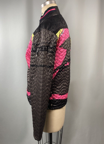 Jamie Sadock Jacket SIZE MEDIUM neon 90s Y2K retro Mod quilted winter active - Picture 6 of 11