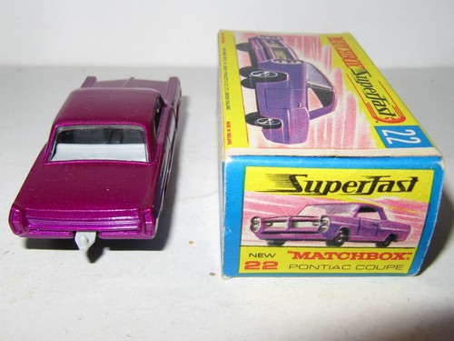 MATCHBOX SUPERFAST No.22 PONTIAC COUPE 'DARKER PURPLE' MIB MINT / BOXED - Picture 8 of 11