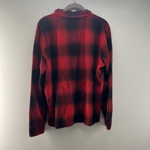 Ralph Lauren Polo Sweater Med Red Plaid Mens Casual Buffalo Pullover Estate Rib - Picture 2 of 5