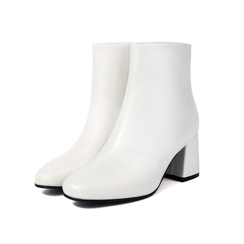 Stivaletti donna autunno inverno bassi cerniera laterale tacco medio grosso scarpe stivaletti - Foto 12 di 27