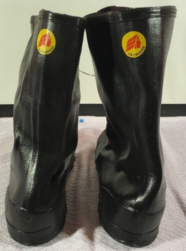 NEW OLD STOCK 1980s LA CROSSE MILITARY RUBBER 5 BUCKLE MID CALF OVER BOOTS - Picture 8 of 38