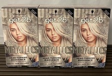 Schwarzkopf Got2b Metallics Permanent Hair Color M71 Metallic Silver - Lot of 3