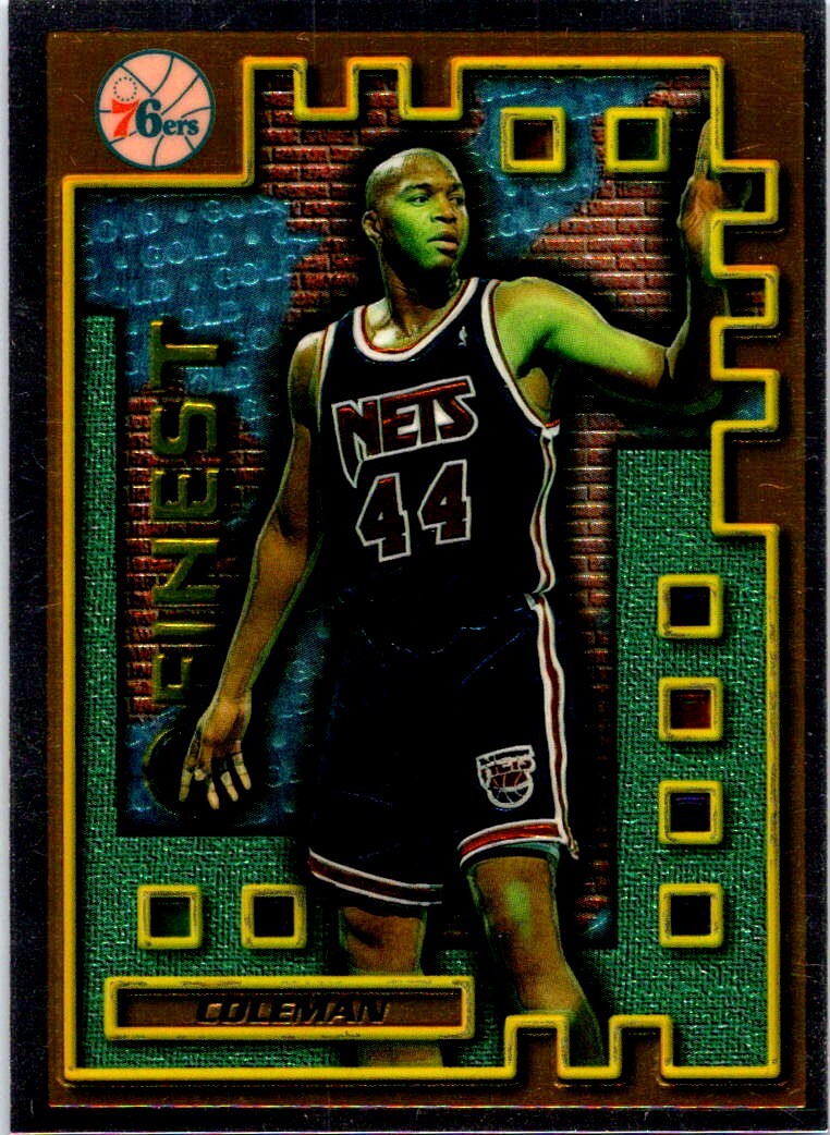 1995-96 Finest Mystery Borderless Refractors/Gold Derrick Coleman Philadelphia
