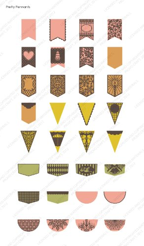 Cricut Pretty Pennants Cartridge 2001371 New - Picture 2 of 4