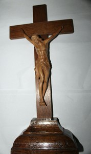 Details Zu Antikes Stand Oder Wand Kruzifix Jesus Am Kreuz Handgeschnitzt Um 1900