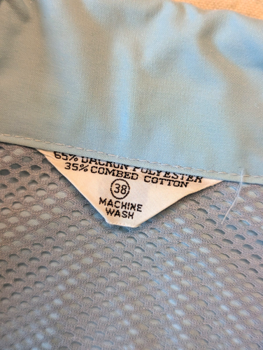 Vintage 60s Faded & Worn Baby Blue Cropped Classic Harrington Zip Jacket Size 38 - Bild 5 von 11