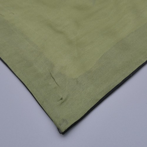 Tapiz bordado seda chino vintage pájaro azul flores montaña 11x13 - Imagen 9 de 9