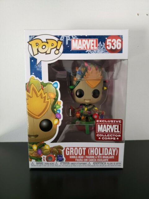 Funko POP! Marvel #536 Groot (Holiday) Collector Corps Marvel Exclusive Vinyl | eBay