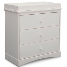 delta children ava 3 drawer dresser with changing top
