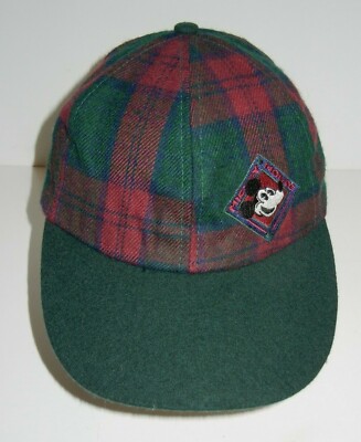plaid wool baseball hat