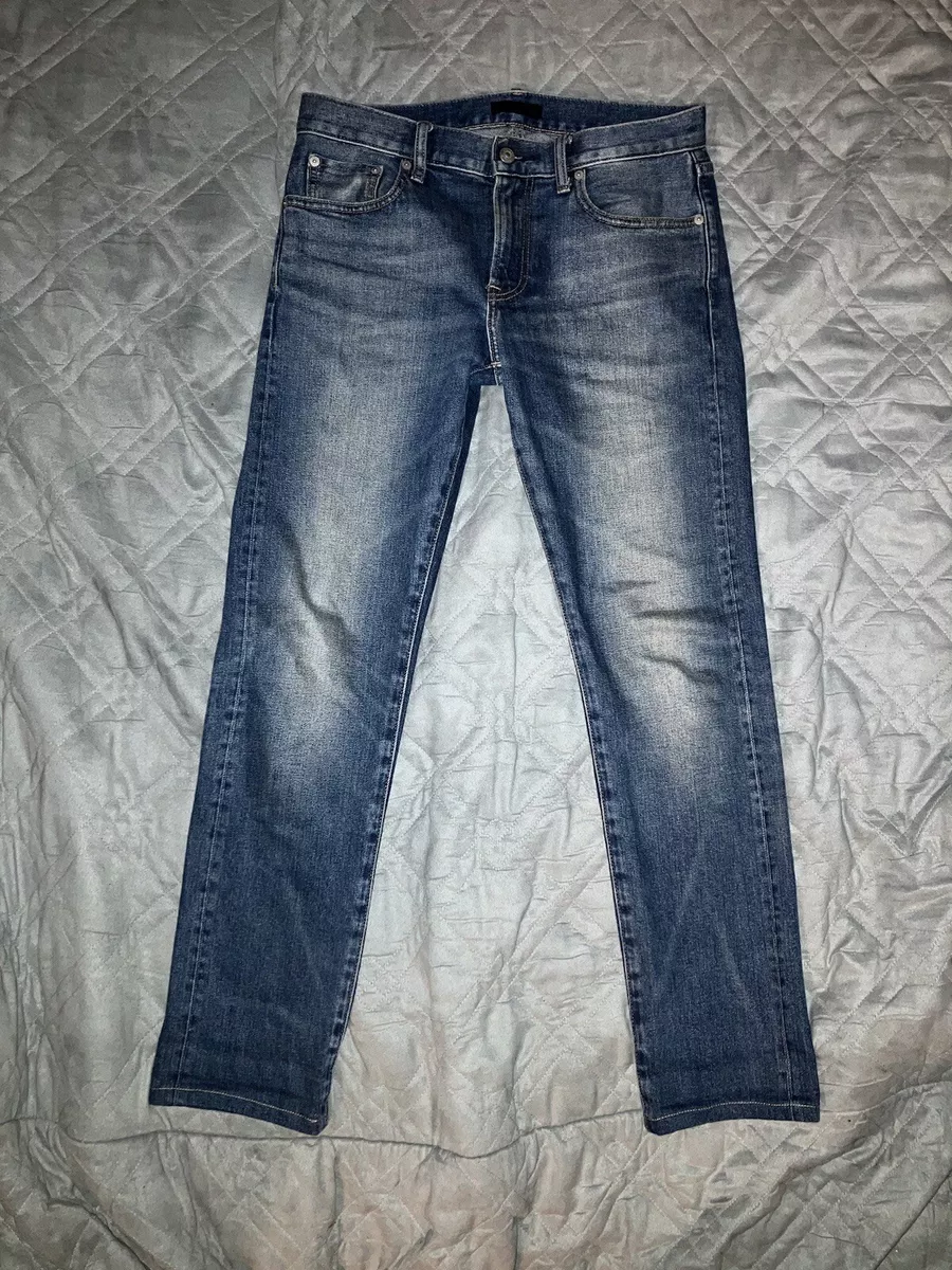 Uniqlo Redline Selvedge Faded Blue Jeans Japanese Fabrics Kaihara 30x32