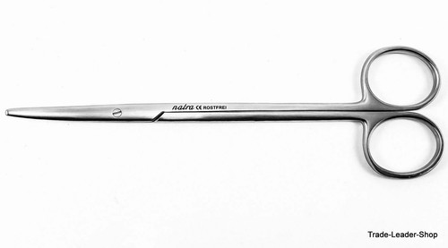 Metzenbaum forbici smussate DRITTE 5,5"" medico chirurgo dentale 14 cm NATRA - Foto 2 di 3